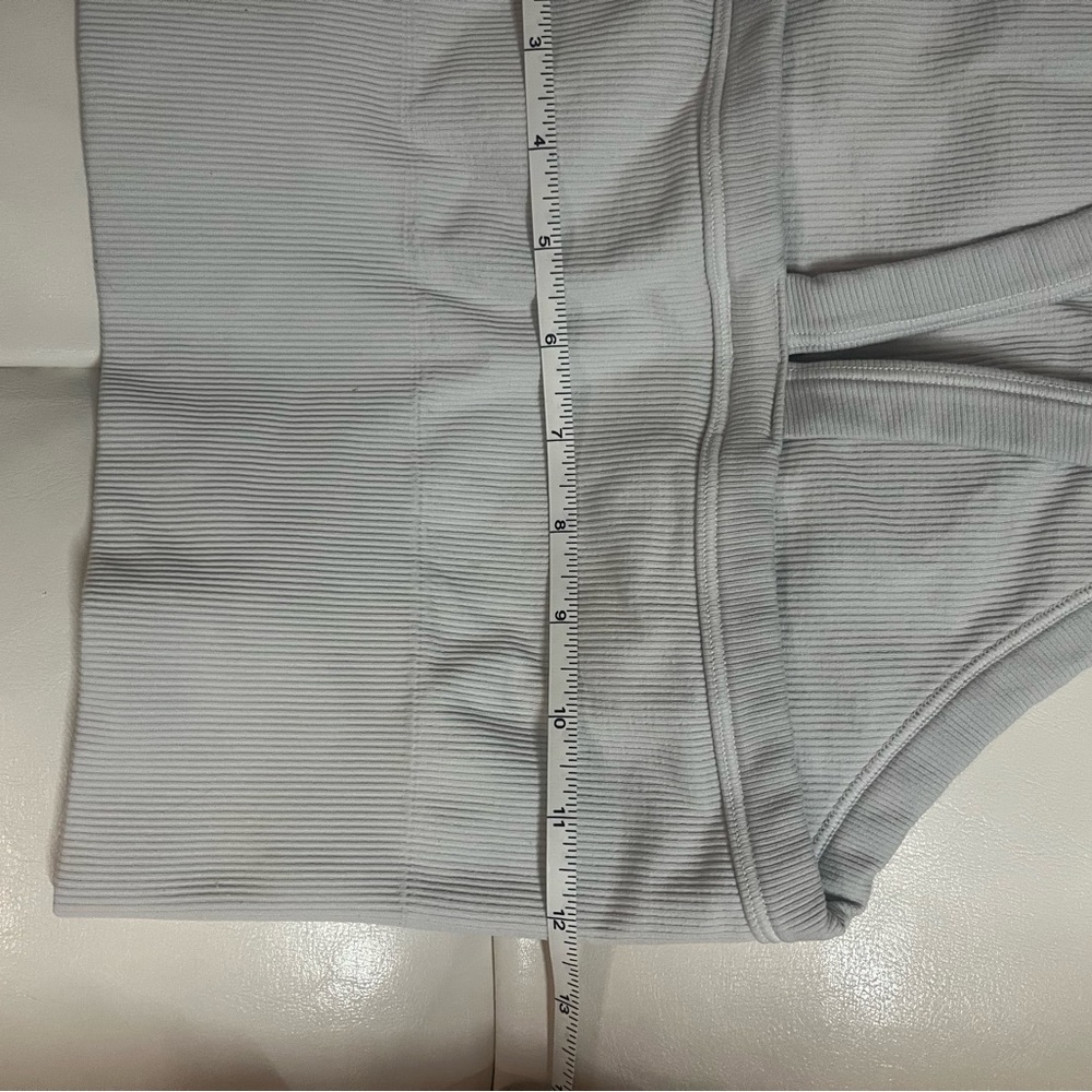 White/Gray Ribbed Workout Tank Top - Picture 3 of 3